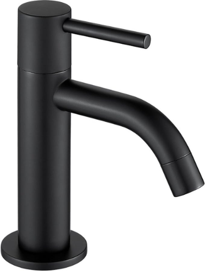 Robinet de lave-mains eau froide noir mat