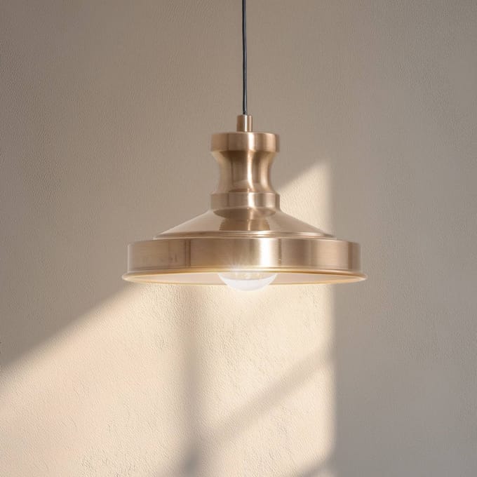 Opviq Hanglamp Berceste, goudkleurig, metaal, Ø 22 cm, E27