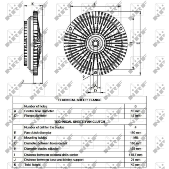 Koppeling, radiatorventilator NRF 49532