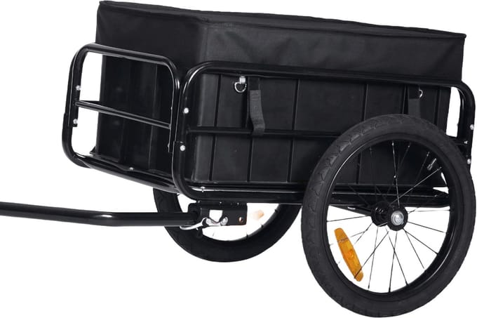 Trekker Fietskar met een plastic doos