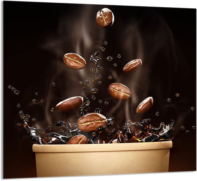 TMK ArtDeko - Snijplank - Verhard Glas - 65x60 cm - Kleur Koffie