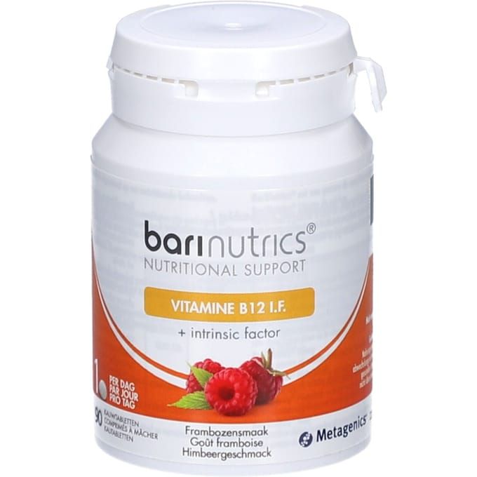 BariNutrics Vitamine B12 I.F. Framboossmaak 90 Kauwtabletten