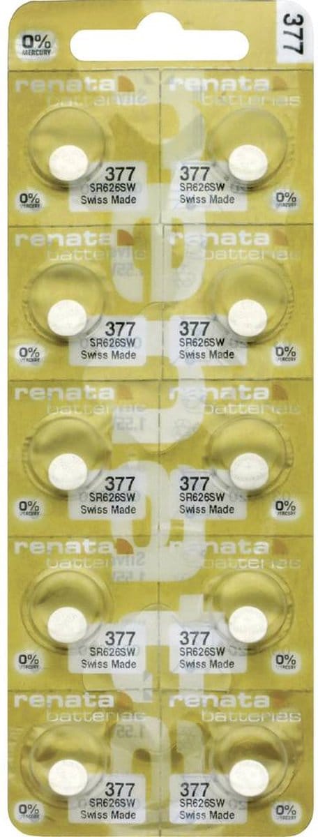 Renata Knoopcel 377 – 10 stuks – 28 mAh