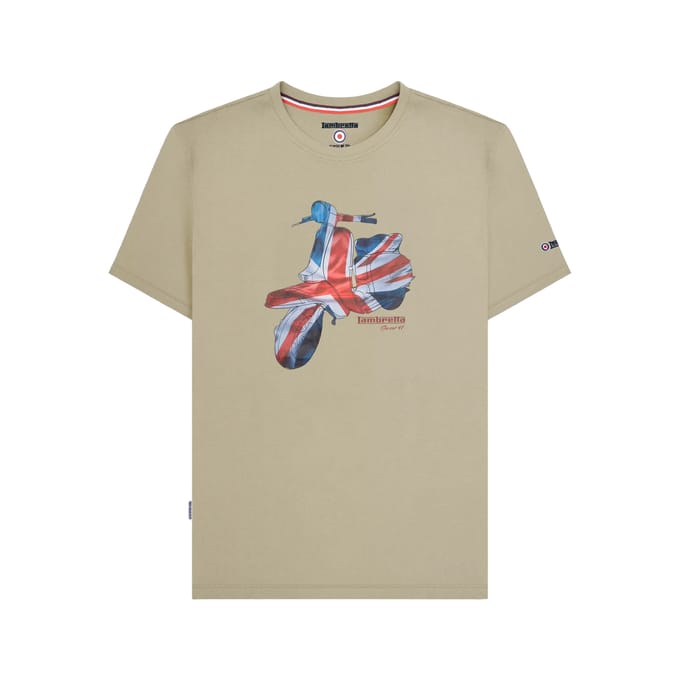Lambretta Heren SS25 Scooter T-Shirt (Steen)