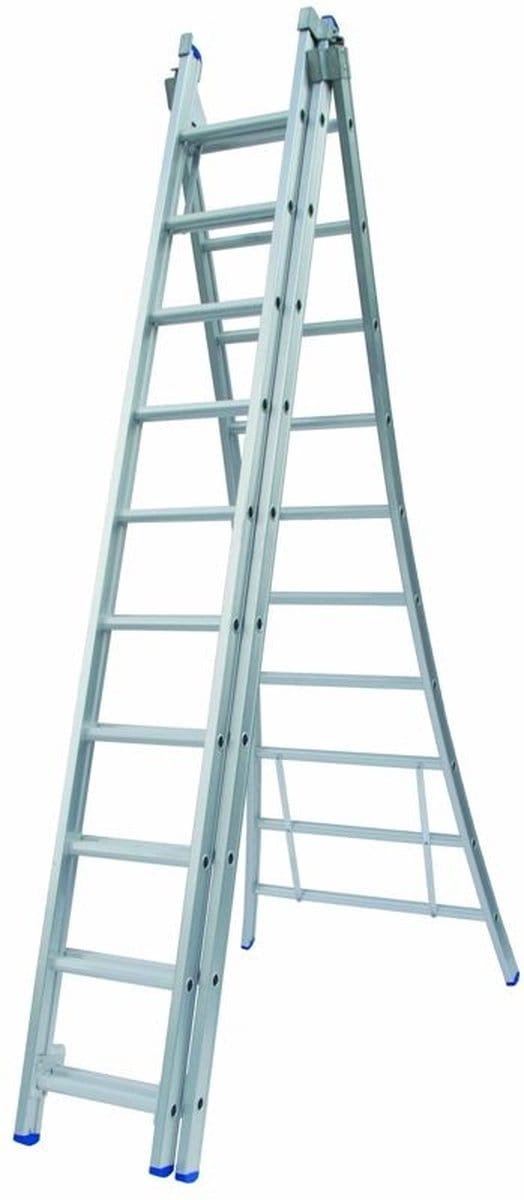Solide 3-delige Uitgebogen Reformladder - 3x6 Sporten