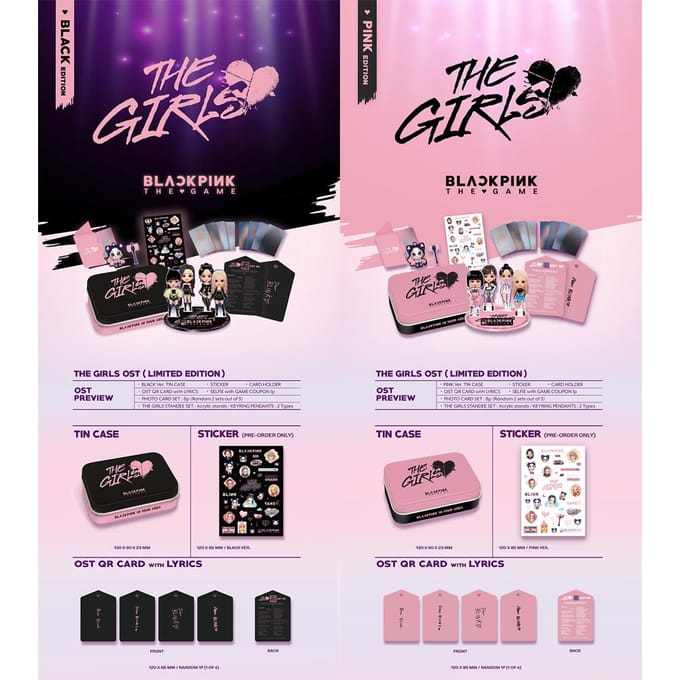 BLACKPINK - HET SPEL OST [DE MEISJES] Stella ver. (Beperkte editie) BLACK gray