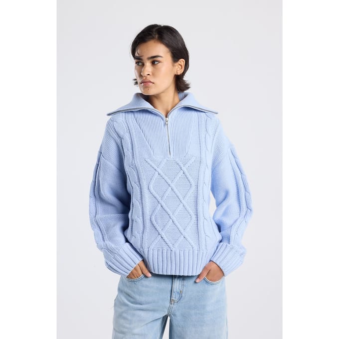 America Today Kiki Zg Babyblue Taglia: M | Maglioni a maglia Outlet | Donna | Blu