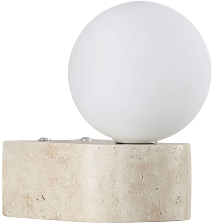 Kosilum - Oriane - Wandlamp - Beige et blanc - Steen en glas