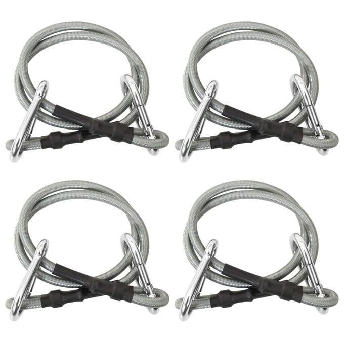 vidaXL - Touwen - met - karabijnhaak - 4 - st - rubber