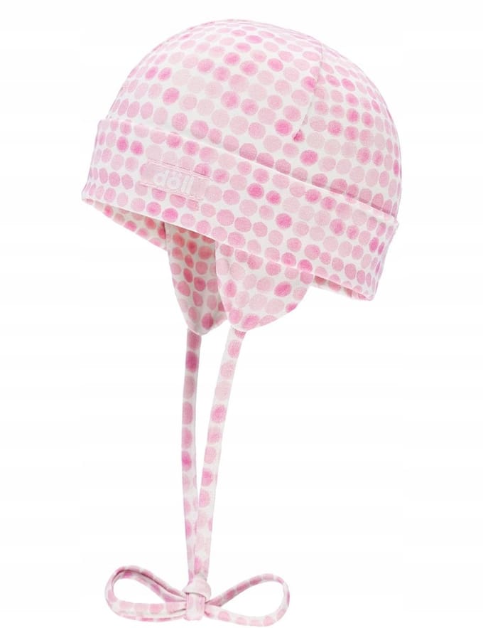 Döll Baby Muts met Roze Stippen - Maat 43