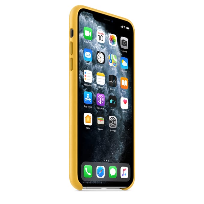 Leather Backcover voor de Apple iPhone 11 Pro Max - Meyer Lemon
