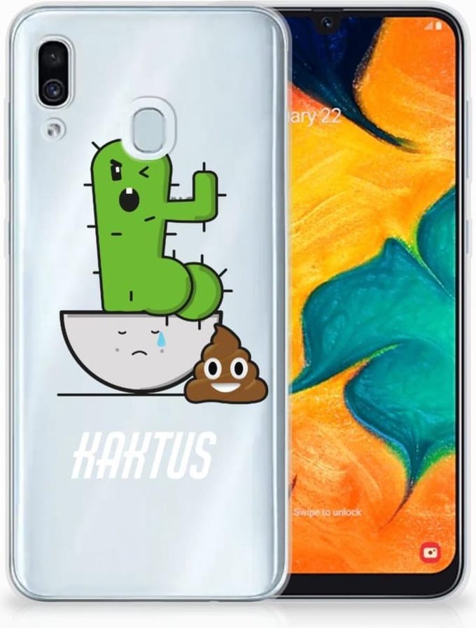 Samsung Galaxy A30 Telefoonhoesje met Naam Cactus Poo