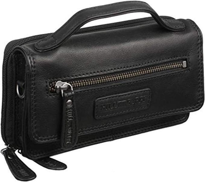Hill Burry-Hillburry-3351-Schoudertas-Clutch-Leer- Zwart-Black