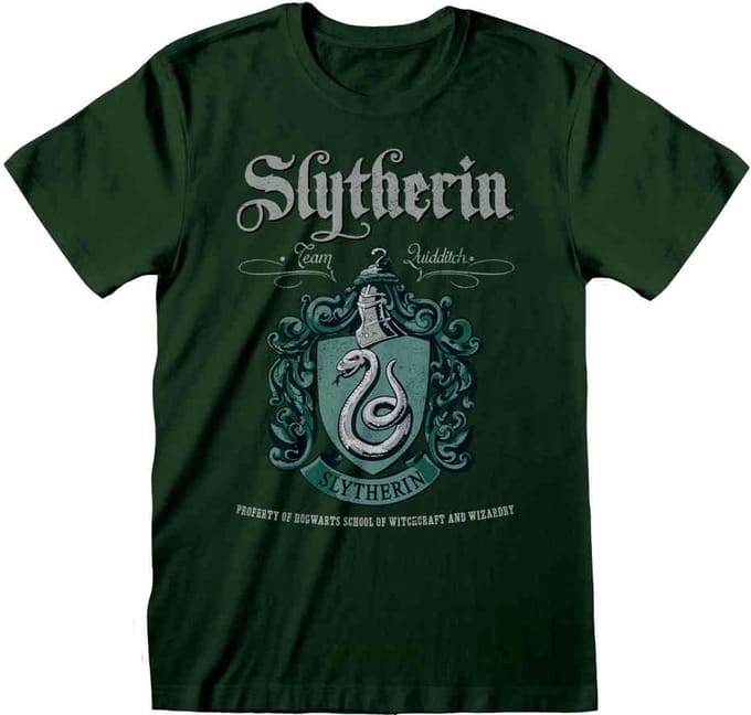 Harry Potter - Slytherin Green Crest   Unisex T-Shirt Groen