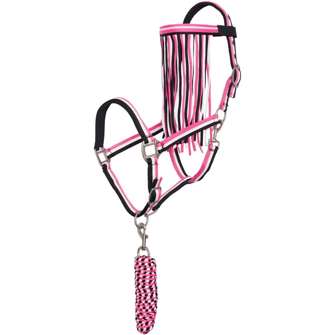 Imperial Riding Halsterset Imperial Riding Met Vliegenfrontriem Roze - Shet
