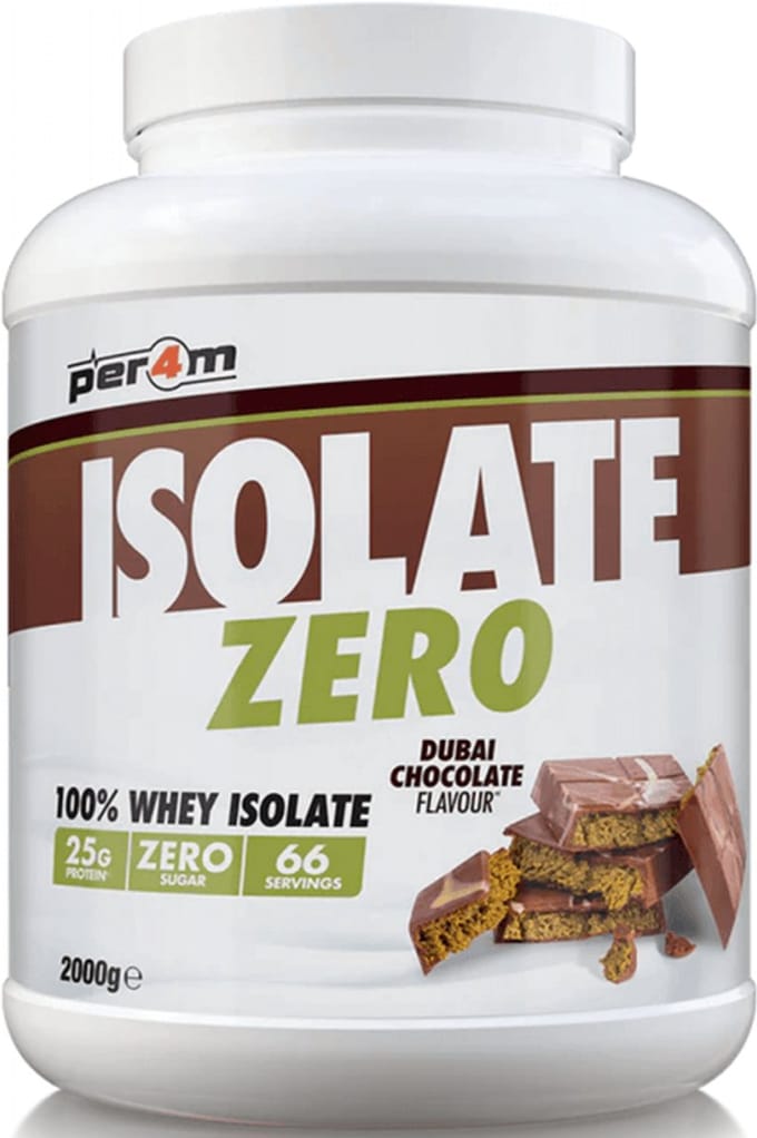 Per4m Whey Isolate Zero (2000g) Dubai Chocolate - Eiwitten - Wei-eiwit isolaat