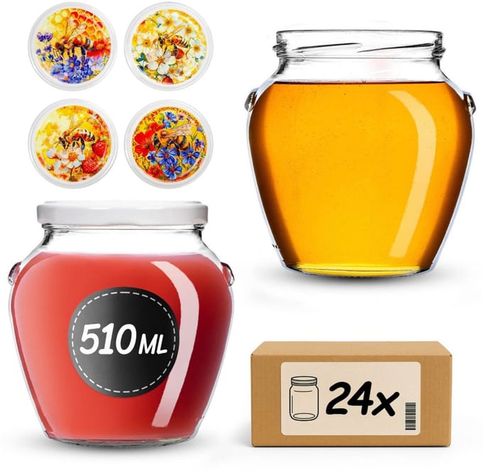 KADAX Inmaakpotten 510 ml fi82 Gele Bij 24 stuks