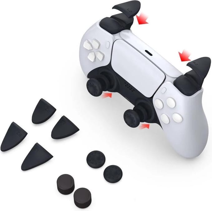 CHPN - Grip voor controller - Controller hoes - Zwart - Thumb grips - Geschikt voor Ps5 controller - Grips - Sportgrip