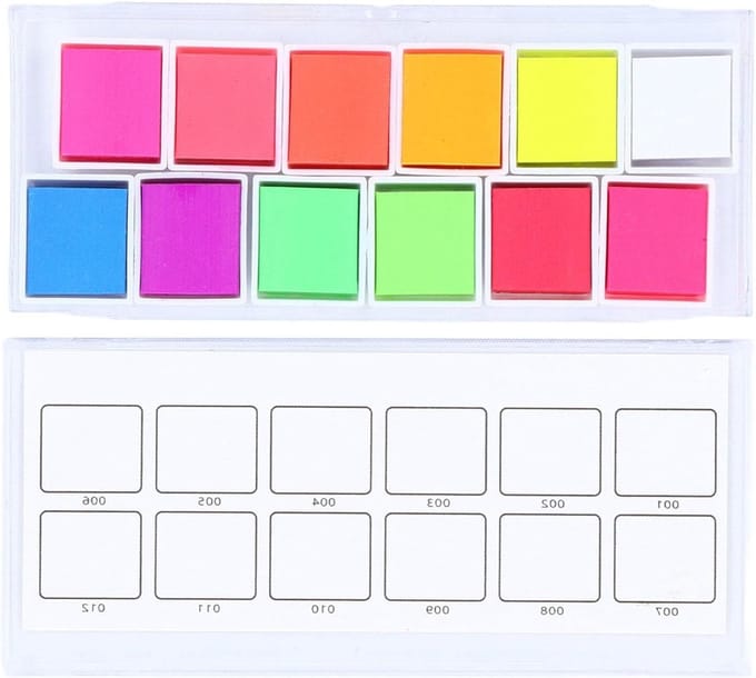 Neon Waterverf Set met 12 Fluorescente Kleuren voor Creatieve Kunstprojecten en Opbergtas
