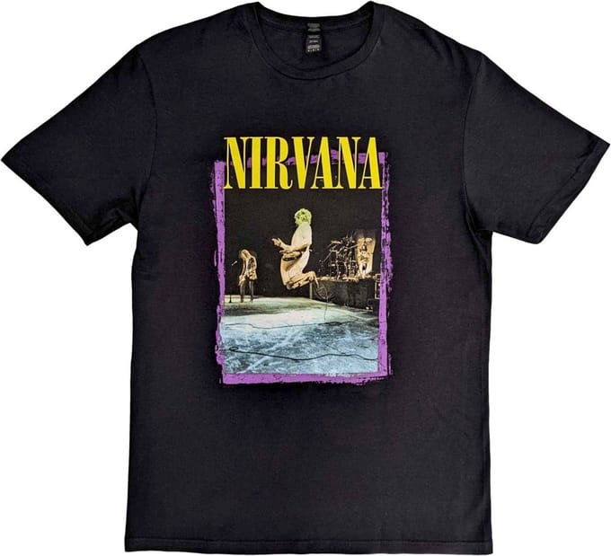 Nirvana - Stage Jump Heren Tshirt - L - Zwart