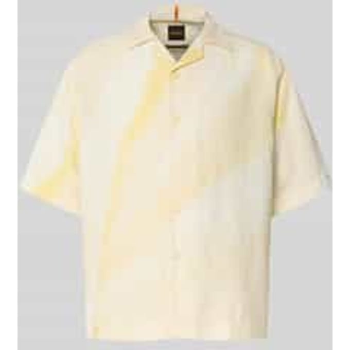 Relaxed fit overhemd van een mix van lyocell en linnen, model 'LAPISY'