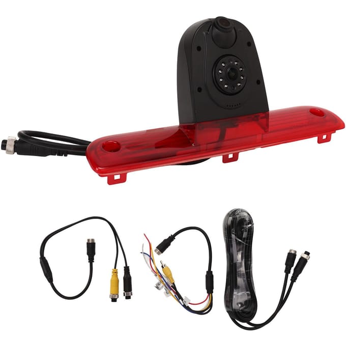 Remlicht Achteruitrijcamera IP68 Waterdicht 170 graden Groothoek Vervanging voor FIAT Ducato 2006‑2018 black