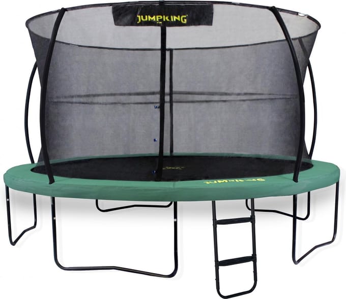 JumpKing JumpPod Deluxe Trampoline 366cm - incl. net en ladder - Groen