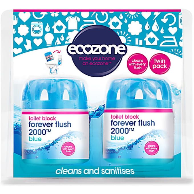 Ecozone Blijvend Toilet Blok 2000 - Blauw Duo Pack