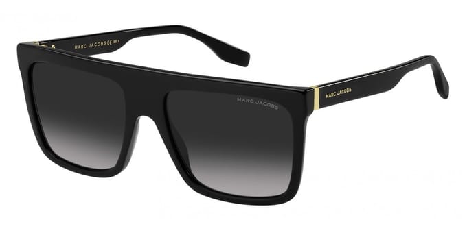 Marc Jacobs Marc 639/S 807 9O zwarte donkergrijze zonnebril met kleurverloop
