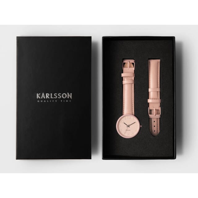 Karlsson Horloge Ms. Pink - Zacht Roze - Ø3,2cm - Scandinavisch,Modern
