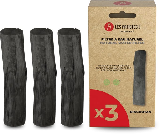 Les Artistes Paris Waterfilter - houtskoolset a 3 stuks Binchotan
