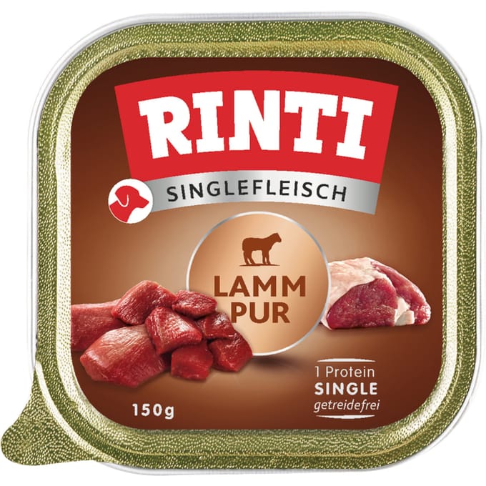10x150g Singlefleisch Lam Puur RINTI Hondenvoer nat