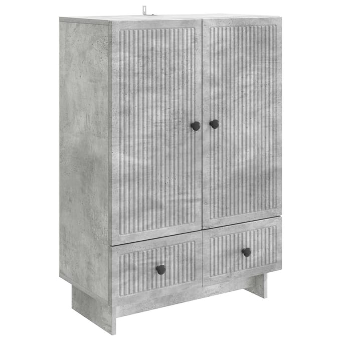 vidaXL - Dressoir - Beton - Grijs - 66 - x - 34,5 - x - 95 - cm - Geconstrueerd - hout