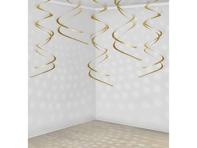 Partydeco - Swirl deco goud