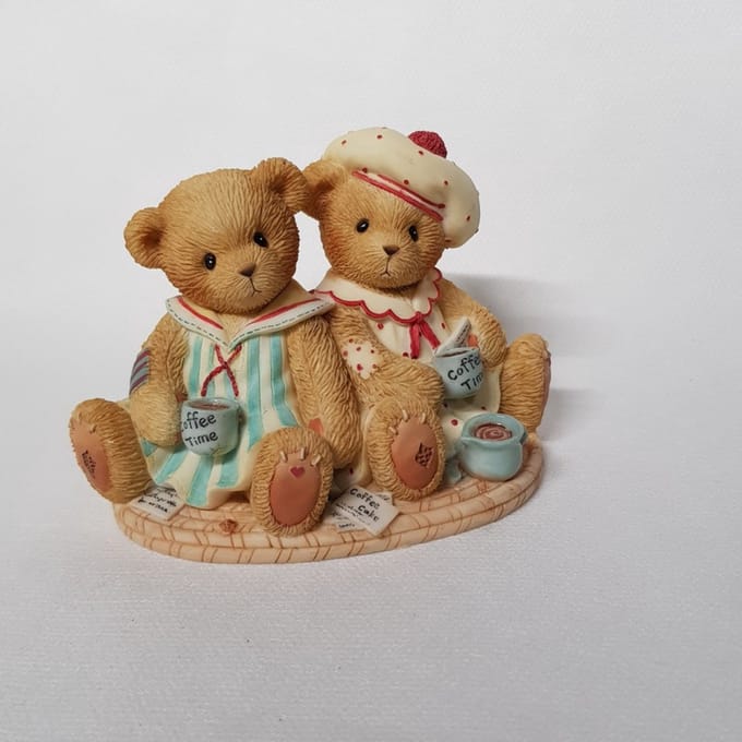 Cherished Teddies - 118384 - 2 Girls/Coffee Figurine