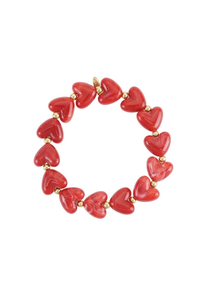 Bijoutheek Armband (Sieraad) Hartjes Crimson