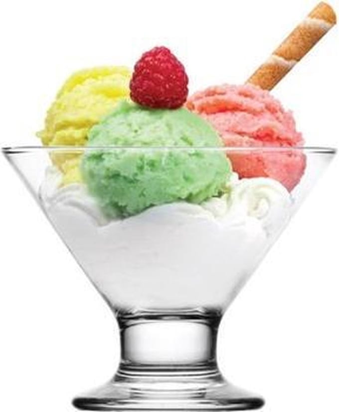 Lav ijscoupe - ijsglazen - dessert schaaltjes - modern design - 165 ml - transparant - set van 3
