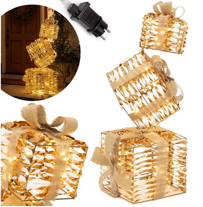 Springos Kerstdecoratie | Cadeaus | 74 Cm | 160 Diodes | Warm Wit
