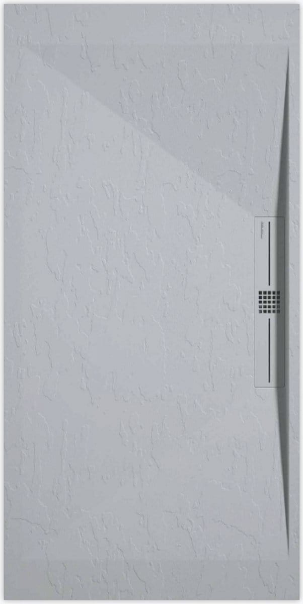 Sanifun douchebak Stone Side Gray 7035 Slate 1000 x 900 P
