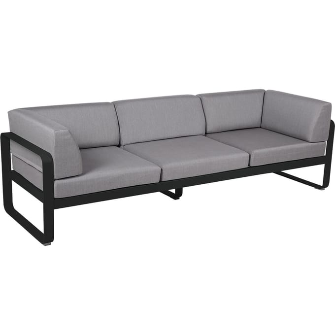Fermob BELLEVIE club sofa 3 zits - 42 drop mat - 79 Flanelgrijs