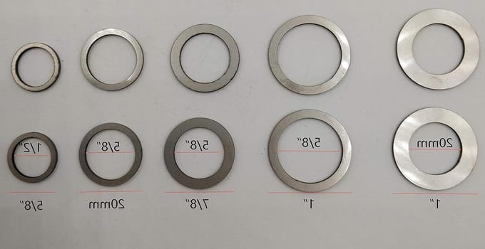Zaagblad Adapter Ringen - Zaagblad Bussen - Zaagblad Conversie - 10 Stuks Set - 1"-20mm 5/8" - Zilver
