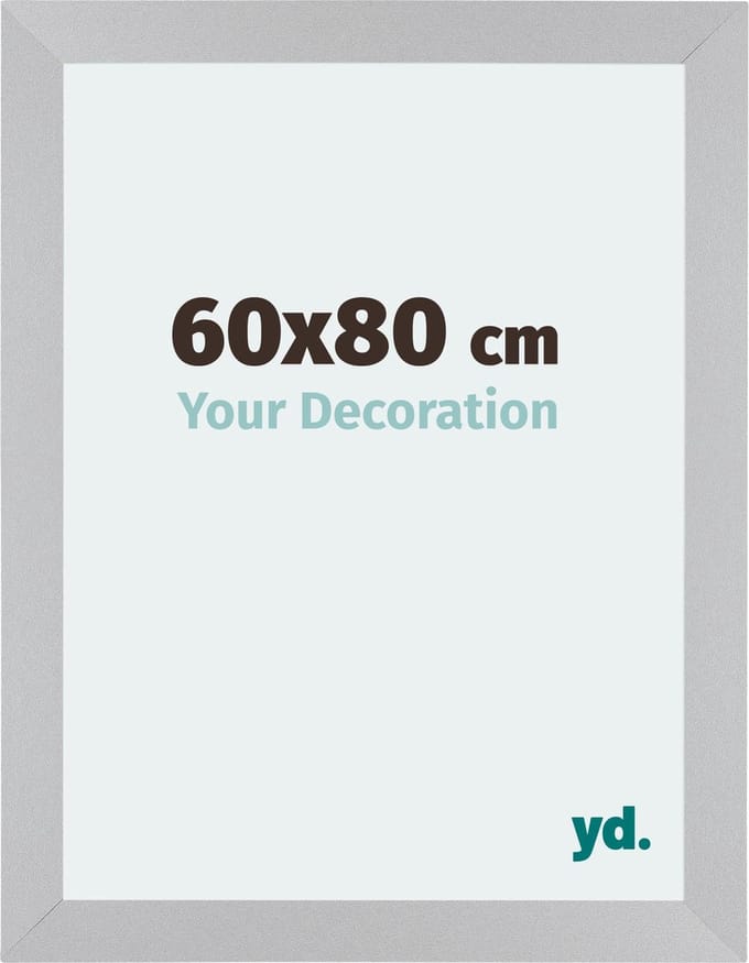 Your Decoration - Fotolijst 60x80 cm - MDF - Zilver Mat - Mura