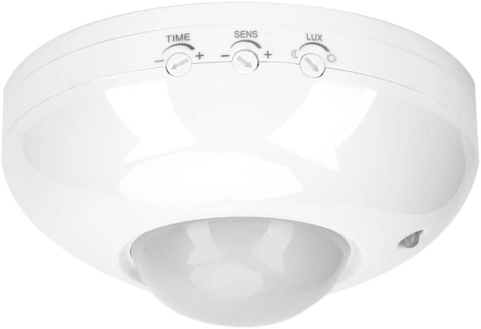 Allecto - Bewegingssensor - Energiezuinig - 360 Graden - Lichtschakelaar - Geschikt voor LED en Fluorescent - Ceiling Mount