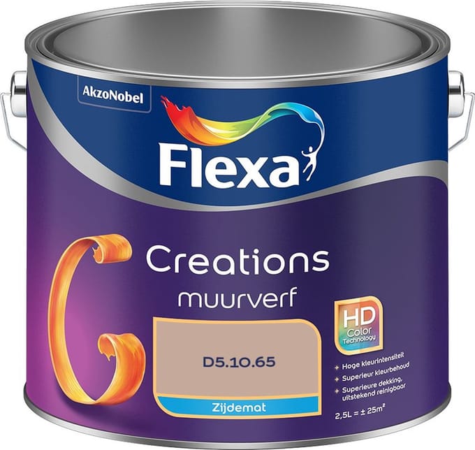 Flexa - Creations Muurverf Zijdemat - D5.10.65 - Mengverf - 2,5 L