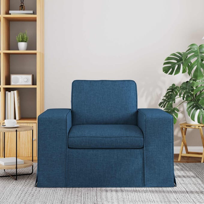 vidaXL - Bank - Blauw - 103 - x - 80 - x - 82 - cm - Stof