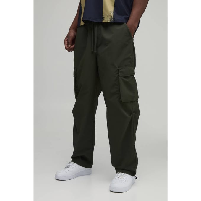 Ballonmodel Cargobroek Met Koordstopper Aan Zoom | Khaki | Size Medium