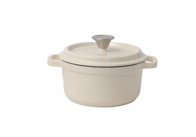 Nois Tierra - Gietijzeren Pan - 28cm - Crème - 5.6L
