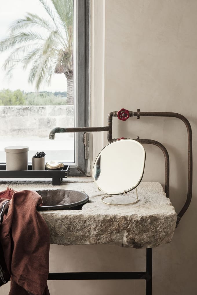 Ferm Living Pond Tafelspiegel - messing