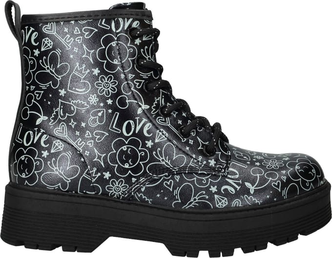 Skechers Gravlen Hi Veterboots - Meisjes - Zwart - Maat:37