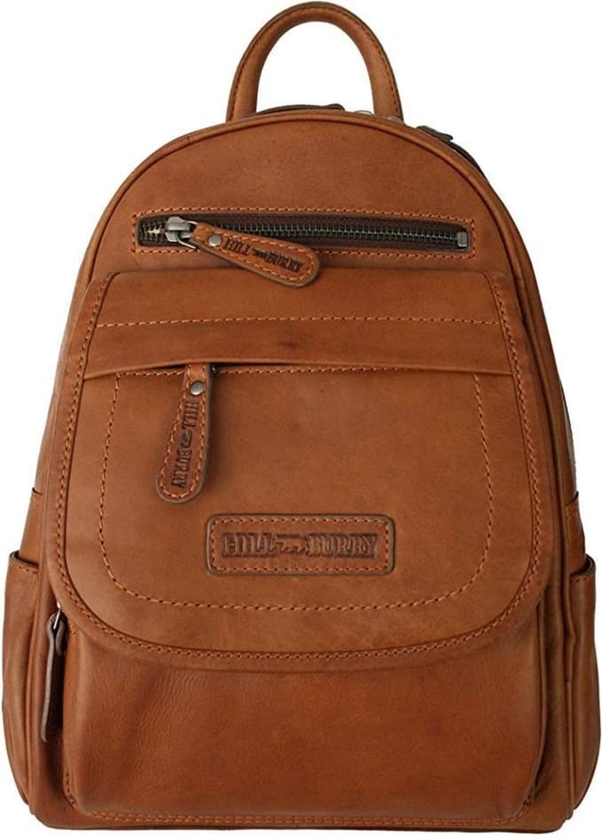 Hillburry tas - Rugzak/rugtas - Leer - Bruin/Camel/cognac